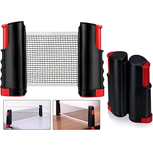 Springen Retractable Table Tennis Net Replacement, Ping Pong Net and Post with PVC Storage Bag, 6 Feet(1.8M, Fits Tables Up to 2.0 inch 5.0 cm)