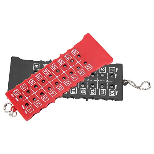 Vbestlife 2Pcs 18 Hole Score Counter Stroke Counter Scoreboard with Key Chain Tally Keeper