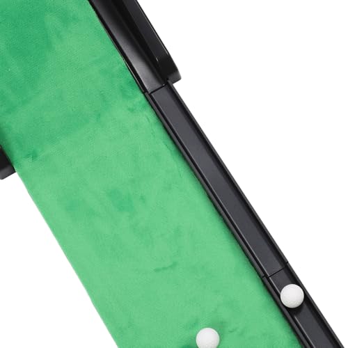 Asixxsix Golf Putting Mat with Automatic Ball Return for Indoor Practice, Green Velvet Exterior Non Slip Rubber Base