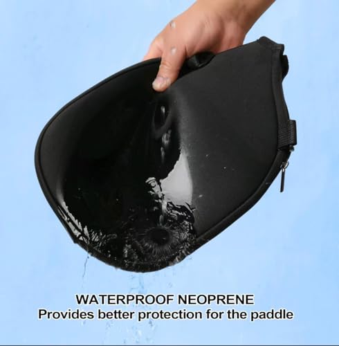 Water Resistant Pickleball Paddle Cover & Protective Carry Case w/Pockets, Adjustable Crossbody Strap, Ball Holder & Fence Hook - Fits Standard & Extended Paddles - Gifts for Men Women