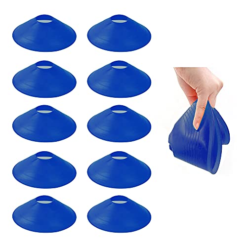 TNZMART Agility Ladder and Disc Cones Training Set Adjustable Rungs Training Ladder with 10 Plastic Sport Cones for Training