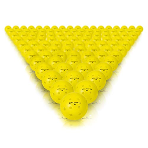 Dura Fast 40 Pickleballs | Outdoor Pickleball Balls Neon or Yellow USAPA Approved and Sanctioned for Tournament Play, Professional Perfomance� (Yellow, 12 Pack)�