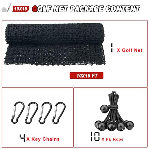 Sports Netting - Heavy Duty Ball Net for Golf, Baseball, Hockey, Soccer