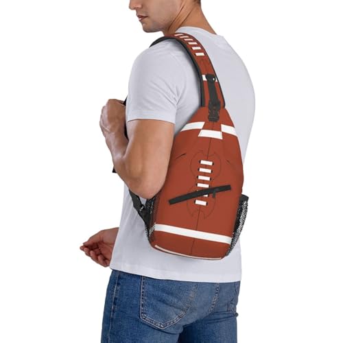 Football Sling Backpack Crossbody Shoulder Bag Purse Chest Bag for Men Women A - color: Football a