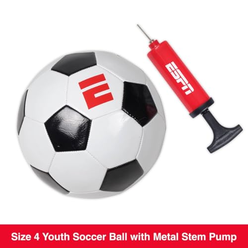 ESPN Soccer Stadium Experience for Kids Includes 2 Nets, Ball, and Youth Soccer Training Equipment, Ideal for Outdoor Games