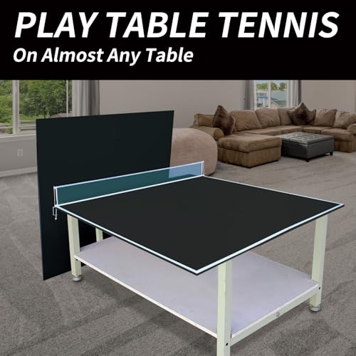 8×4ft Black Mid-Size Ping Pong Conversion Top Foldable & Portable Table Tennis Table Top for Indoor Games