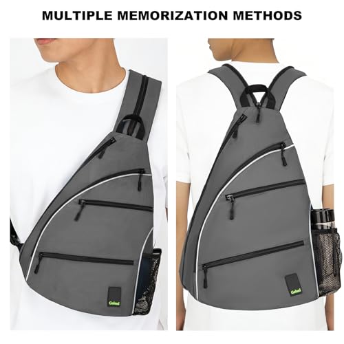 Goloni Pickleball Bag for Women Men, Convertible Pickleball Backpack Sling Bag with Fence Hook, Waterproof Polyester Paddle Bag with Multiple Compartments