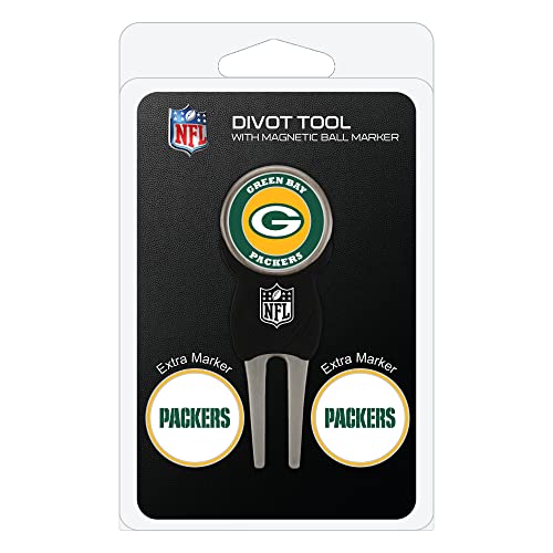 Team Golf NFL Cincinnati Bengals Divot Tool Pack with 3 Golf Ball Markers Divot Tool with 3 Golf Ball Markers Pack, Markers are Removable Magnetic Double-Sided Enamel
