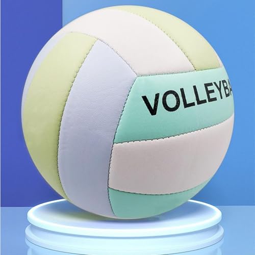 Beach Volleyball - Waterproof Indoor Outdoor Ball, Duraable Pu Leather Soft Volleyball Toy | Long Lasting Sports Training Game for Youth Adults Kids Girls Boys Gym Recreational Play Fun Athletic