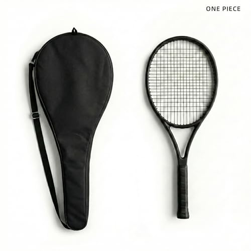 Tennis Bag Lightweight and Padded Tennis Rackets Cover with Adjustable Shoulder Strap - color: Black, size: 31"x11.4"