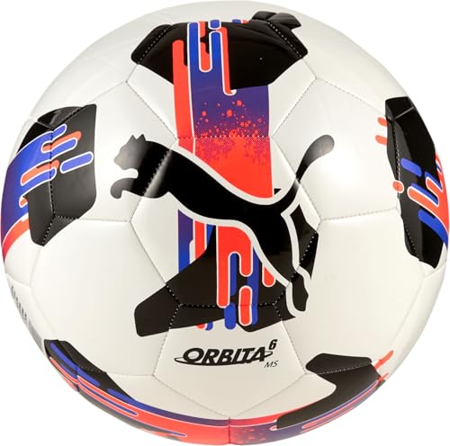 Puma Orbita 6 Machine Stitch Soccer Ball - color: PUMA White-Glowing Red-Purple Glimmer SS25, size: 3