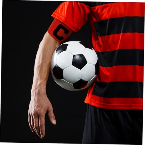 NOLITOY Soccer Captain Armband Football Bands for Adult Youth, Adjustable Soccer Rugby Basketball Player Bands 5. 31 Inch - color: Red