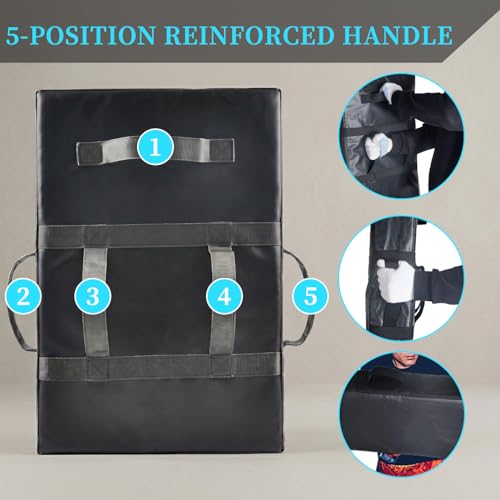 Kick Shield Pad: Muay Thai Punch Kickboxing Heavy Curved Striking Foot Target Training with 5 Padded Handles Martial Arts Karate TKD Taekwondo - size: 24*16IN,16*12IN, style: 24×16in+16×11in Blocking Pad