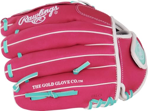 Rawlings | Sure Catch Series Youth Softball Glove - color: Pink / Mint, size: 10.5"