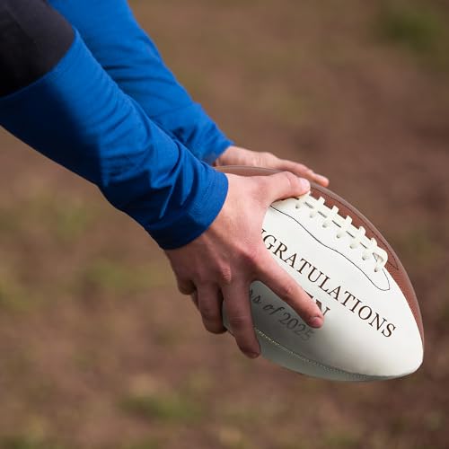 EDSG Custom Football Groomsmen Gifts 2026 Graduation Gifts for Him High School Personalized Footballs Junior Footballs Class of 2026 Full 12-Inch Football Gifts for Coach Dad Fan Birthday - color: Design 8
