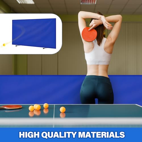 5 Pcs Table Tennis Barrier, 55" x 29.5" Practice Training Baffle with 420D Oxford Cloth, Portable Pickup Surround for Quick Ball Collection, Table Tennis Court Fencing Walls