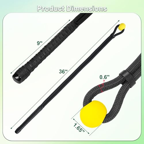Golf Rope Swing Trainer,Portable Golf Training Aid Improve Speed,Rhythm and Warm Up,Indoor Outdoor Grip Trainer Golf Swing Training Aid for Beginners Advanced Golfers