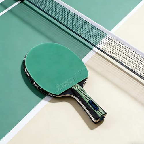 Senston 5-Ply Ping Pong Paddles Set – Premium Wood Table Tennis Set of 4 with 6 Balls & Portable Carry Case – High-Control 2mm Sponge & Ergonomic Non-Slip Grip for Beginners & Family Play