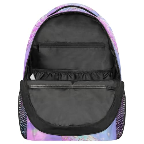 Kids School Backpack Elegant Mermaid Tail Ombre Glitter Sparkle Large Bookbag for Elementary Students Girls Lightweight Travel Casual Daypack Water Resistant Outdoor Sport Hiking Rucksack - color: Elegant Mermaid Tail Ombre Glitter Sparkle