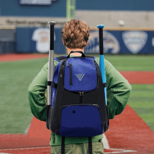 DAREKUKU Youth Baseball Backpack, Softball Bag for Boys & Girls, Breathable T-Ball & Baseball Equipment & Gear