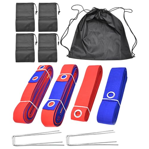 Volleyball Boundary Tape - Grass Court Line Markers, Lightweight Setup Kit with Carry Case | Durable Field Strips for Sun Games, Backyard Matches, Lake Outings, College Sports, and Outdoor Practice