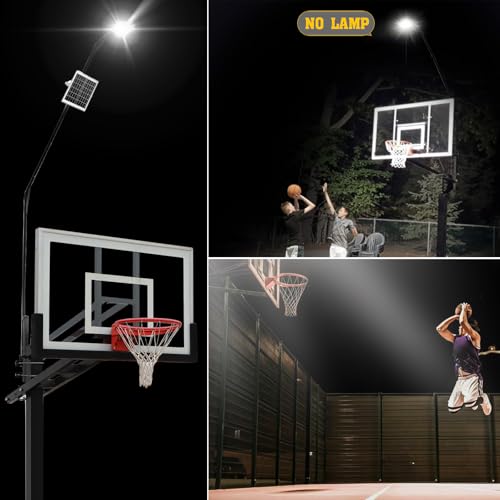 Basketball 2-in-1 Backstop Net+Light Mount System, Standalone Backstop Net, Standalone Light Mount Frame for Backyard Family Play, Fits Standard Hoops(Light NOT Included) - size: 6"×8", style: Standalone Light Frame