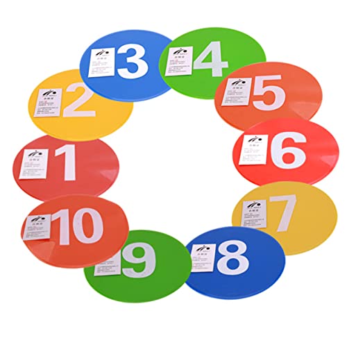 BESPORTBLE 10pcs Soccer Training Sign Markers Roadblock Plates Design for Football Drills and Agility Practice Use
