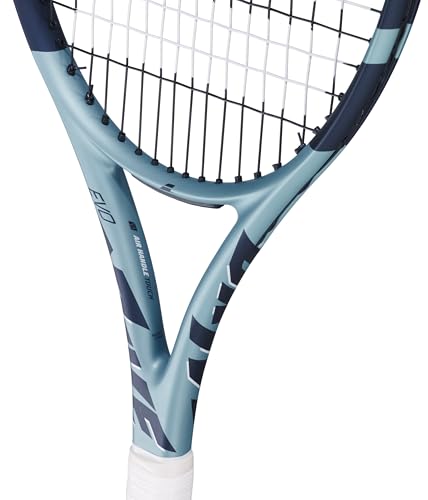 Babolat Evo Drive 2nd Gen Tennis Racquet Strung with 16g Syn Gut at Mid-Range Tension - color: White String, size: 4 1/8" Grip