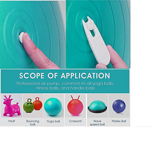 Exercise Ball Plug Replacement Kit with Needle, Nozzle, and Rubber Hose for Yoga, Pilates, Soccer, Basketball, Volleyball - 8 Pieces