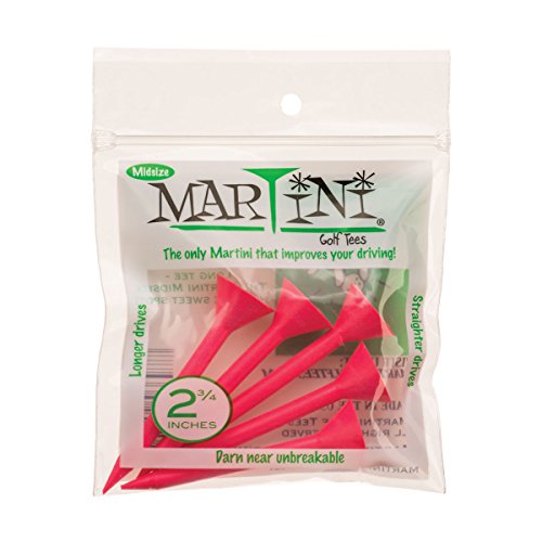 MARTINI Midsize 2 3/4" Golf Tees - Virtually Unbreakable - color: Pink