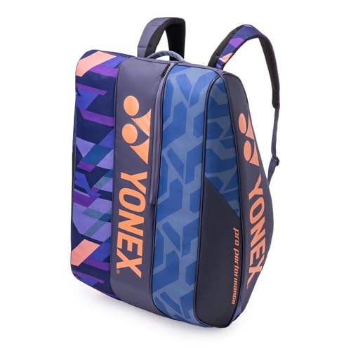 Yonex Pro Racquet Bag 12, Multi-Compartment 12-Racket Tennis Gear Travel Pack, Backpack Carry Straps/Grab Handle (BA924212) - color: Midnight Navy