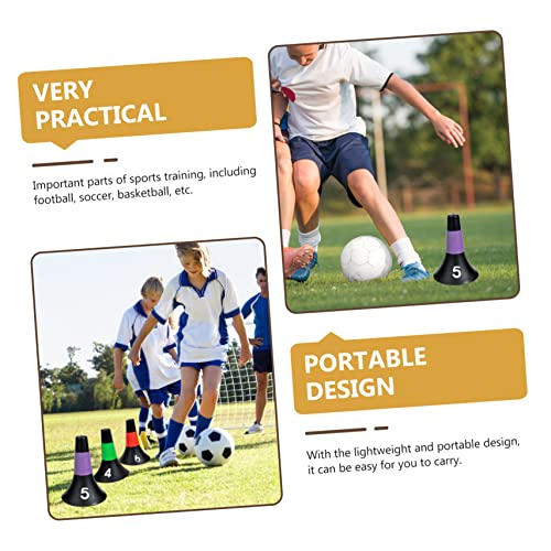 STOBOK 10pcs Horns Shaped Athletic Cones for Football Training Creative Sport Disc Marker Cones for Drills Durable Sign Barrels for Sports Practice and Coaching