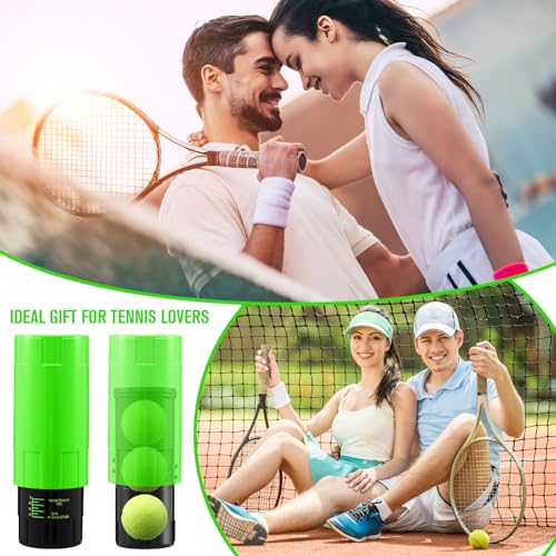 Soulchen Tennis Ball Pressurizer - Tennis Ball Storage Canister Holds 3 Balls Under 14 Psi Pressure, Reusable Stuff for Bounce Retention, Lightweight & Durable - color: Green