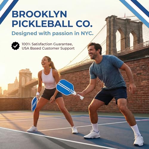 – Carbon Fiber Pickleball Paddles – USAPA Approved, Honeycomb Core, Cushioned Grip, Lightweight Design – Single Paddles & Paddle Sets - color: Blue Stripe - Single Paddle