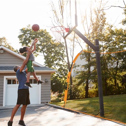MR Basketball Defense Return Net, Basketball Yard Guard Defensive Net, Sports Defender Net, Adjustable Return Net, Backstop Net Portable Barrier Net, Rebounder Safety Backstop Barricade