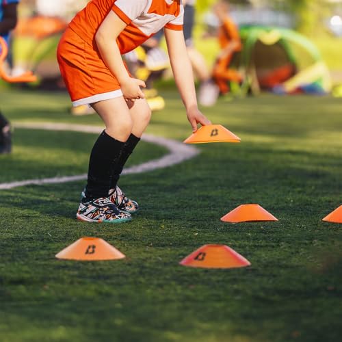 Baden | Flexible & Durable 7.25" Training Cones | Indoor/Outdoor All Sports | Orange