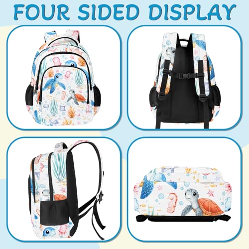 Turtle Backpack for Kids,School Bookbag Large Capacity Adjustable Bookbag Durable Lighting Multi Pockets School Bag Daypack Travel (Turtle) - color: Turtle
