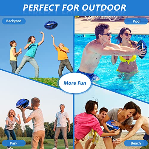 Jasonwell Waterproof Football Pool Toys - Strong Grip Soft Football for All-Weather Play Pool Games Beach Toys Water Footballs Outdoor Sports Toy Christmas Birthday Gifts for Kids Boys Teens Adults