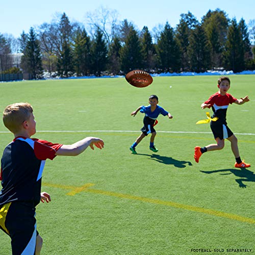 Franklin Sports Flag Football Set - 8 Player Youth Flag Football Belts - Adjustable Belts + Field Marker Included - 4 v 4 Set