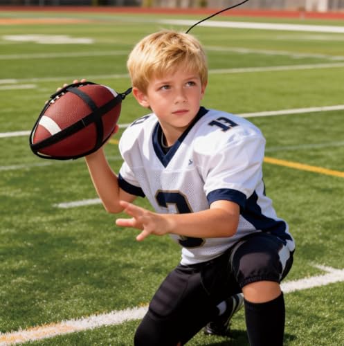 American Football Throw Trainer,Solo Pass Back Trainer for Youth & Adults, Indoor/Outdoor Practice Equipment to Improve Throwing & Catching Skills