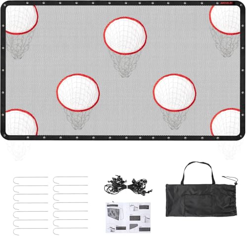 AKOZLIN Soccer Goal Target Net Soccer Shooting Training Aid with 7 Scoring Target Zones Soccer Field Nets Football Practice Training Equipment Accessory (Net Only) - size: 24x8FT