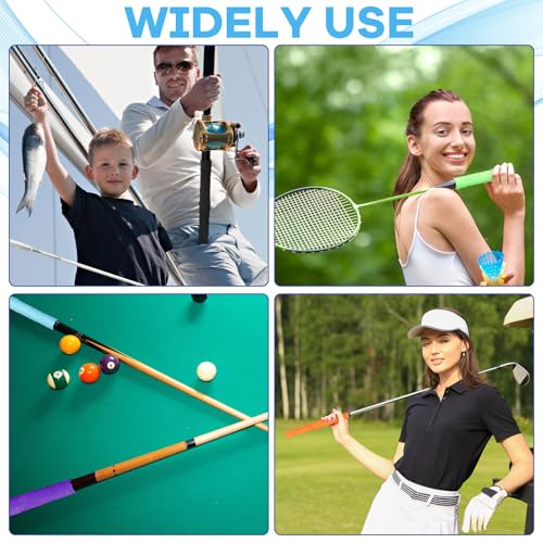 18 Pack Tennis Racket Towel Grips Handles Wrap 26.7 Inch Self-adhesive Absorbent Racket Towel Overgrip Non-slip and Sweat Tape Protection for Tennis Badminton Racquetball Squash Baseball