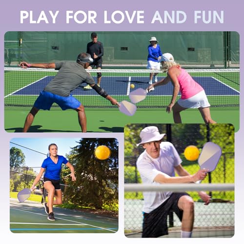 Pickleball Paddles, Carbon Fiber Pickleball Racket with 16MM Polypropylene Honeycomb Core – Lightweight, High-Grit Surface for Spin & Control, Professional Pickle Ball Paddle for Men & Women