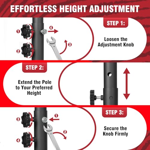 Yohood Kids Basketball Hoop Outdoor Height Adjustable 3-7 FT, Portable Basketball Goal System for Kids Youth Teens in Backyard/Driveway/Indoor, Shatterproof Backboard and Stable Base