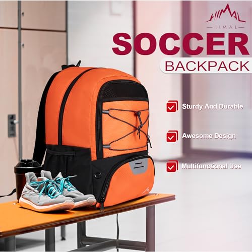 Himal Outdoors Soccer Bag-Backpack for Soccer,Backpack for Football & Volleyball & Handball,Sports Bag with Separate Cleat