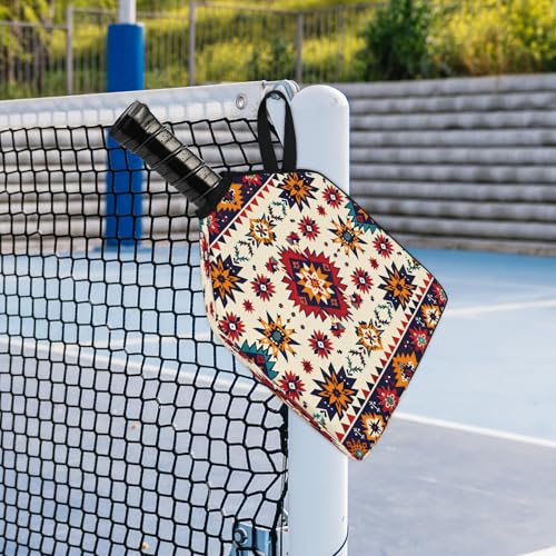 Pickleball Paddle Cover with Pockets and Handle Strap, Racket Sleeve and Ball Holder Organizer, 1 Pcs - color: silver