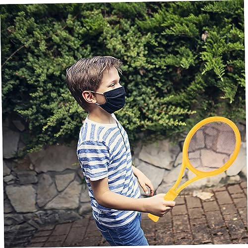 Outanaya 2Pcs Parent Outdoor Sports Racket Set Large Tennis Badminton Rackets for Includes Tennis Balls Badminton Shuttlecocks for Family Fun