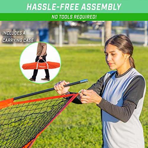 GoSports Strike Net Soccer Training Goal - 12 x 8 ft or 18 x 8 ft - Shooting Net Trainer for All Skill Levels