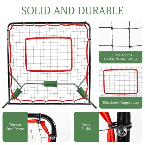 Soccer Rebounderr Net,Soccer Training Equipment for Backyard for Control, Passing Practice, Easy Setup - size: 3,7FT*3.7FT