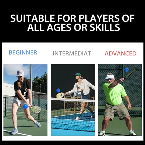 Outdoor Pickleball Balls - 40 Holes, USAPA Standard, 4/6/12 Pack - High Bounce, Durable, Blue (6 Pack, Dark-Blue)
